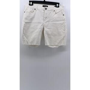 BUFFALO DAVID BITTON Women's White Denim Daily Mid-Rise Cut-Off Shorts SZ 6/28
